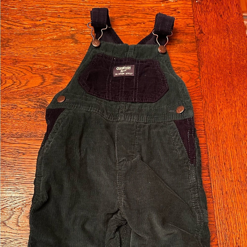 OshKosh B'gosh Dark Green Corduroy Kids Overalls